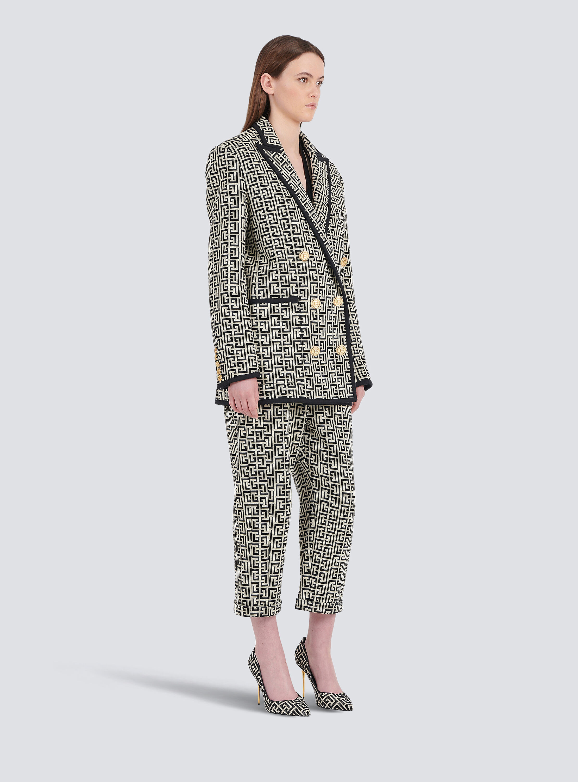 Cotton boyfriend jacket with Balmain 