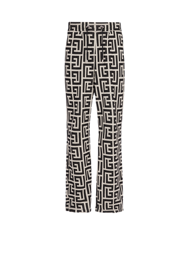 Wide jacquard Balmain monogram pyjama pants